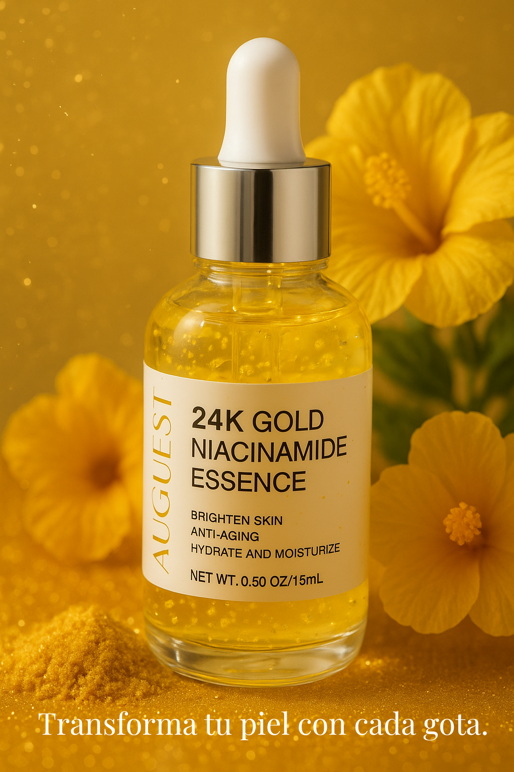 Suero Hidratante y Reparador con Oro 24K y Niacinamida