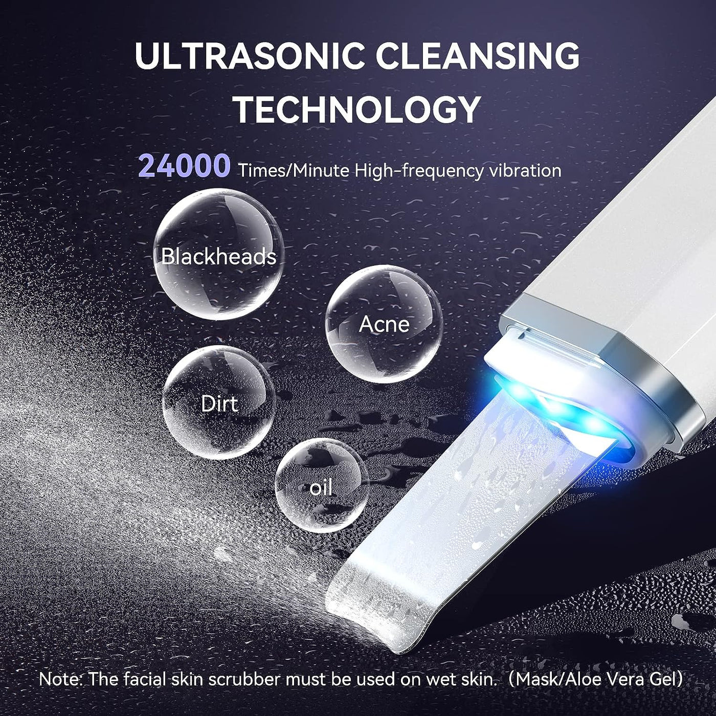 Ultrasonic Face Skin Pore Scrubber