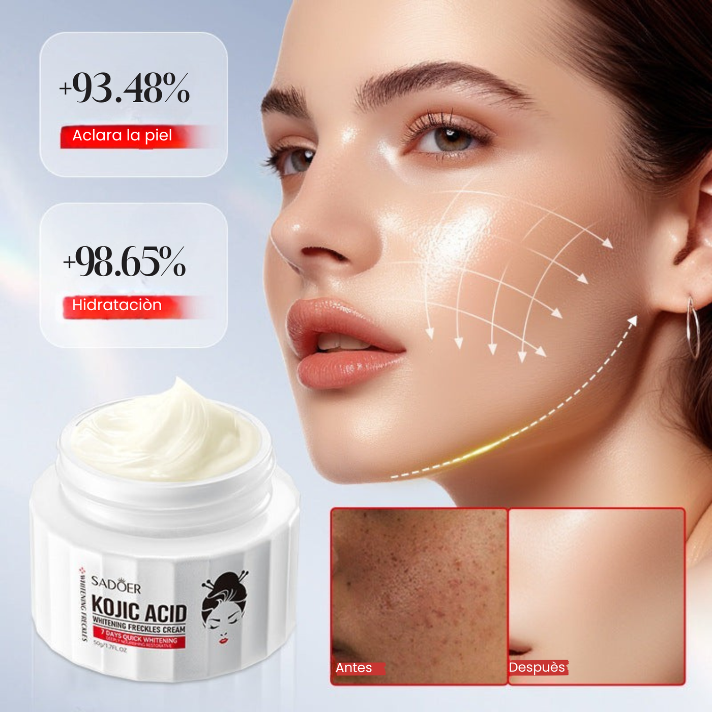 Crema Facial Aclarante con Ácido Kójico