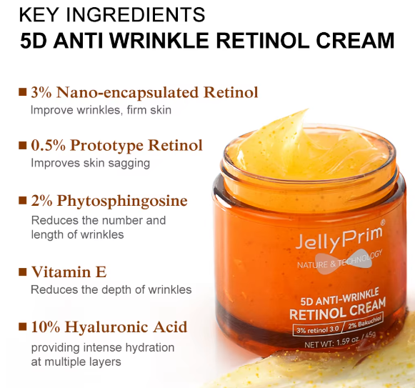 JellyPrim Retinol Cream Serum Kits for Skincare