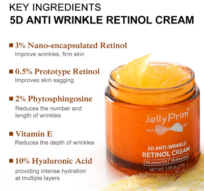 JellyPrim Retinol Cream Serum Kits for Skincare