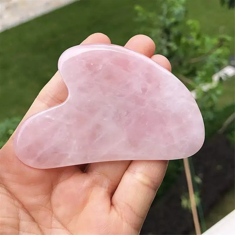 Gua Sha with Rose Quartz Facial Roller Set