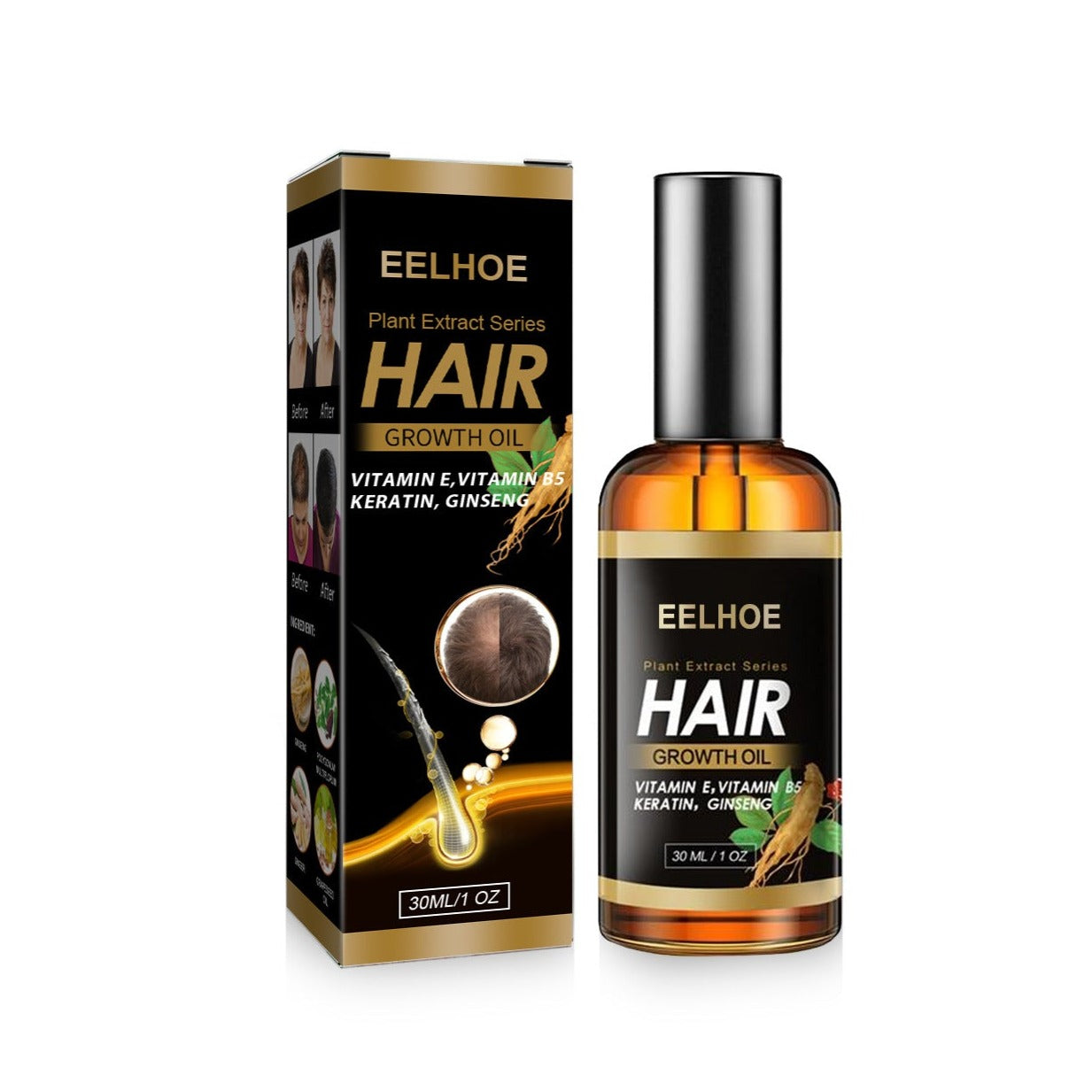 Aceite de jengibre para el cabello en crecimiento