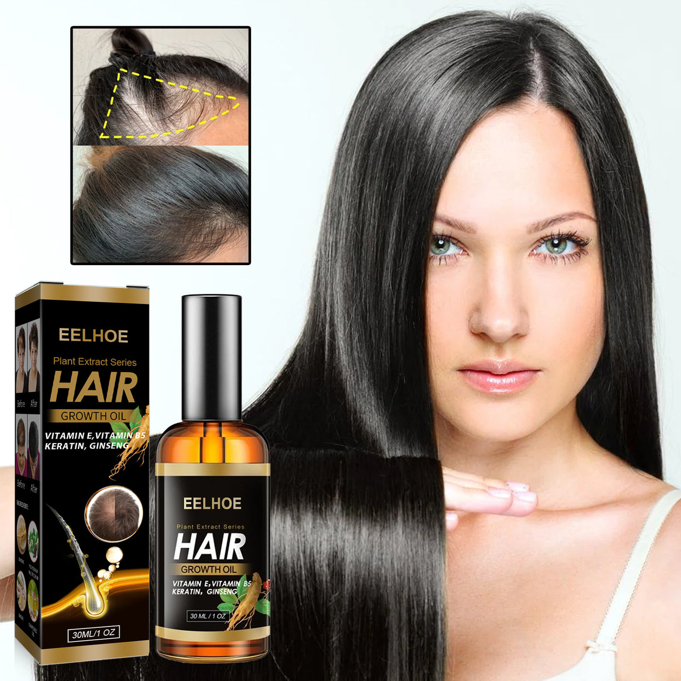 Aceite de jengibre para el cabello en crecimiento