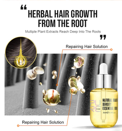Aceite natural para el crecimiento del cabello de jengibre